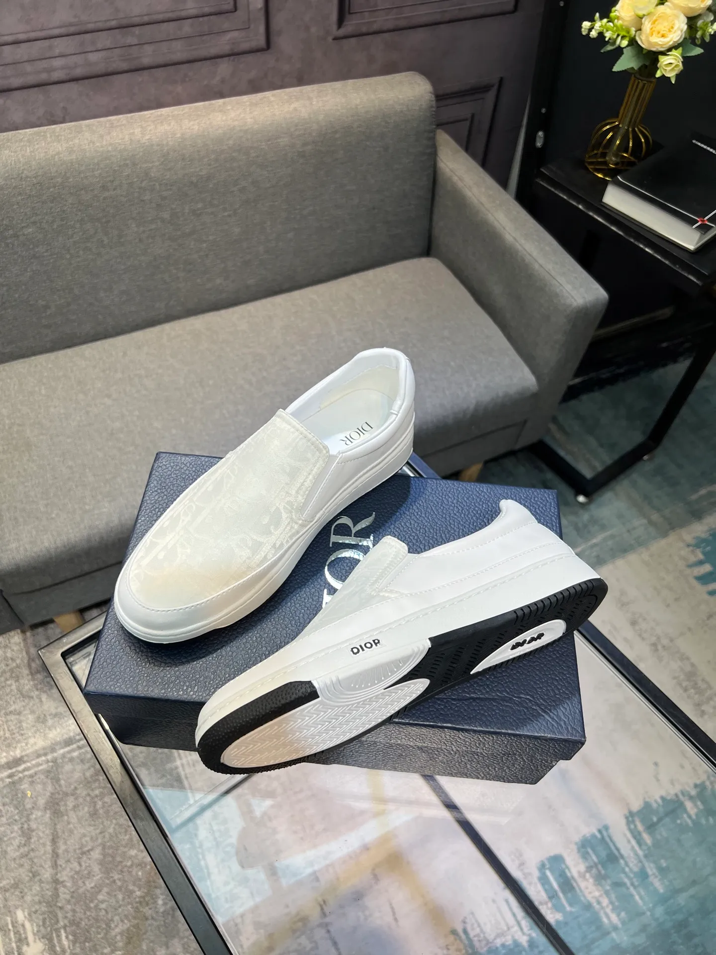 Men's shoes 💰420 [Dior] 🔝The latest masterpiece of high-end men's shoes brand: original special cloth fabric imported from Italy + cowhide + imported sheepskin lining 🔥Original toe-cap rubber outsole Soft and comfortable, making walking more convenient and comfortable! Size: 38-44 (45 can be customized)